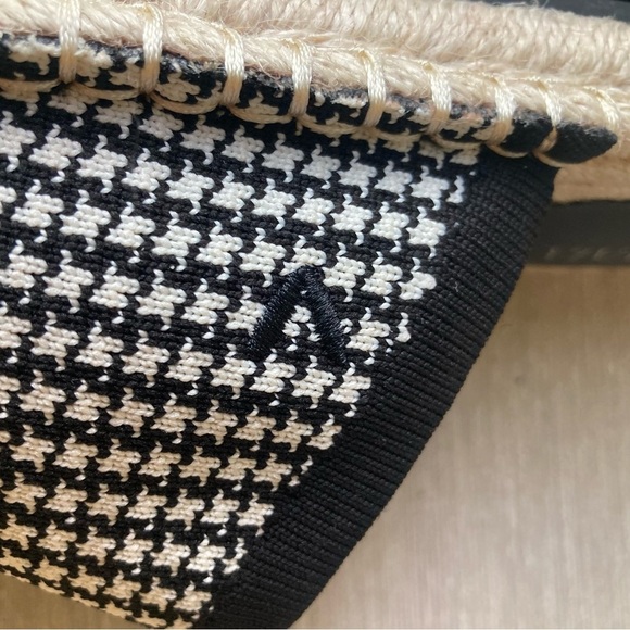VIVAIA Sz 37 Sherly Slip On Mini Houndstooth Espadrille Soles Clogs Mules - Picture 5 of 10